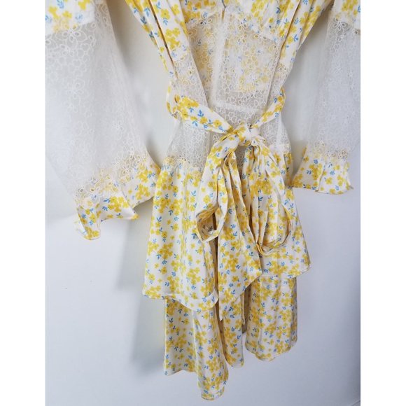 For Love & Lemons Women's Sz. M Daffodil Robe Collab with Victoria Secrets - Picture 6 of 13
